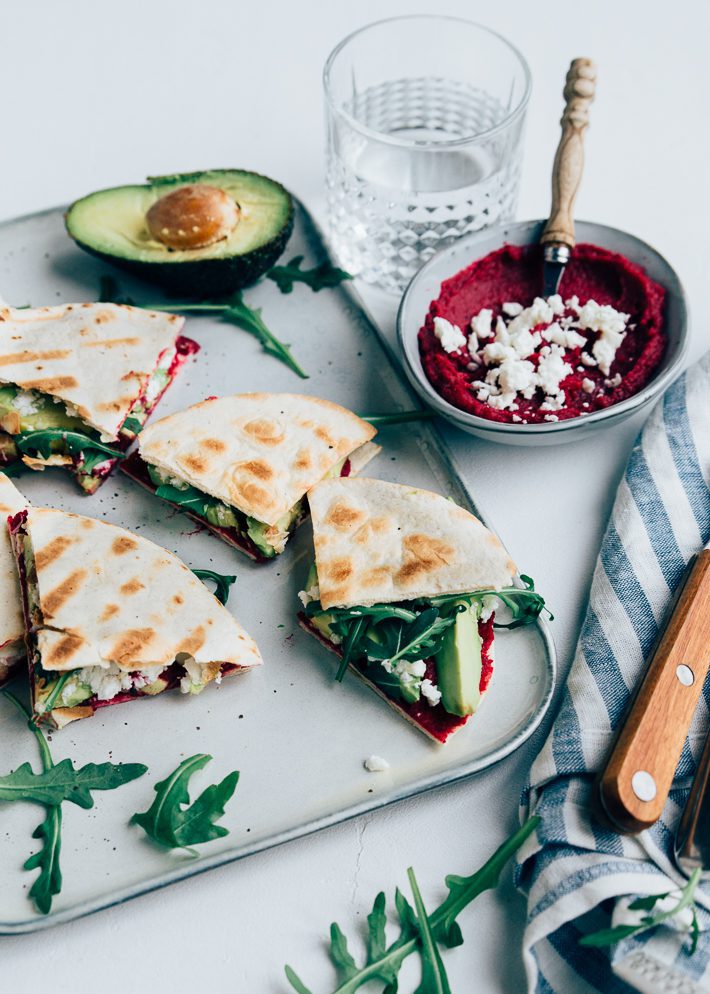 Quesadilla's met biet