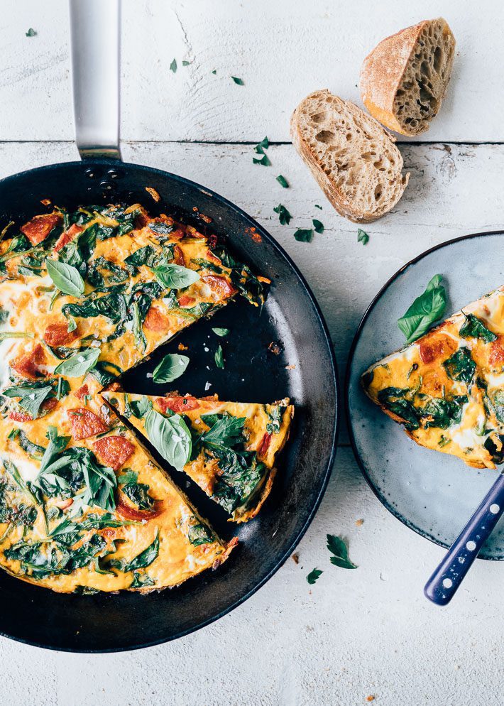 frittata met chorizo