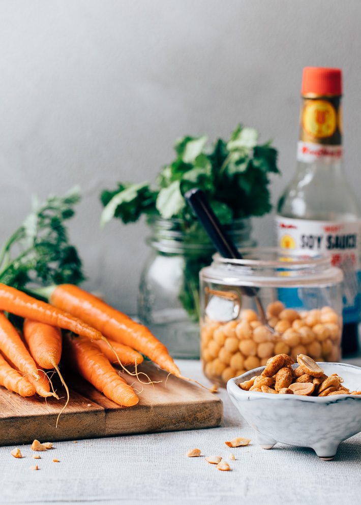 Geroosterde wortelsalade