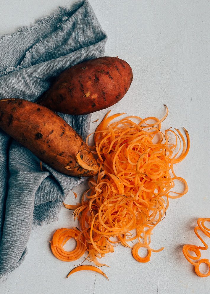 zoete aardappel noodles