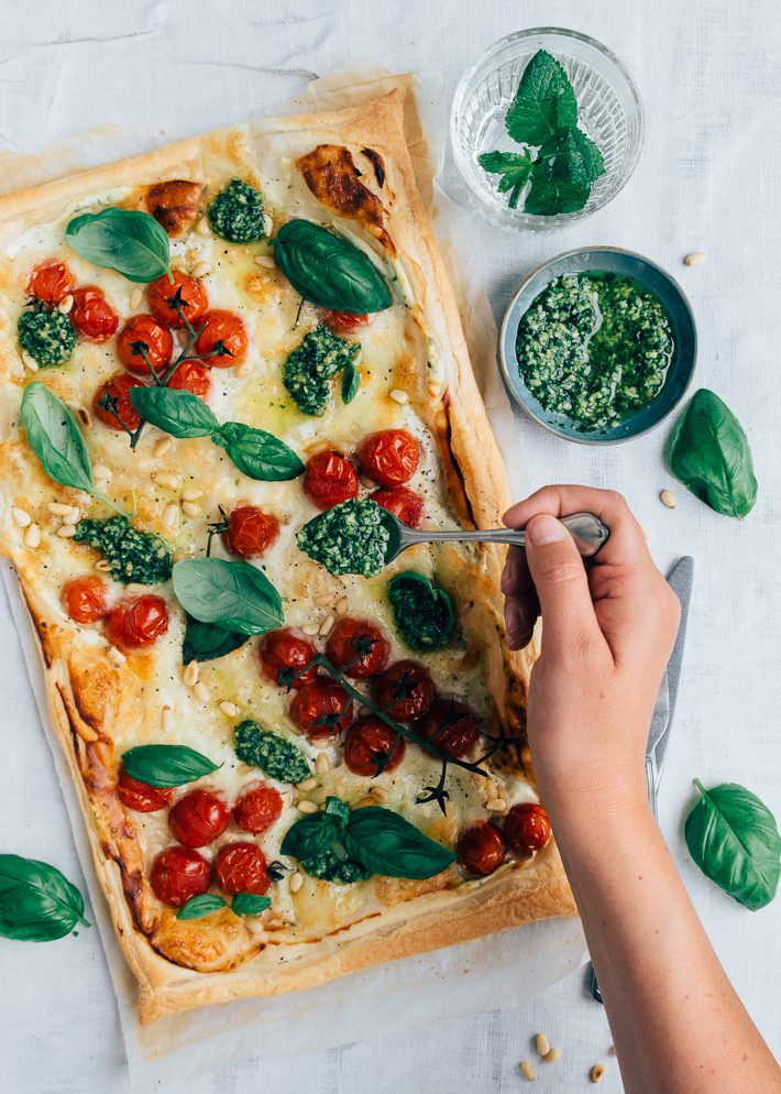 Caprese plaattaart recept