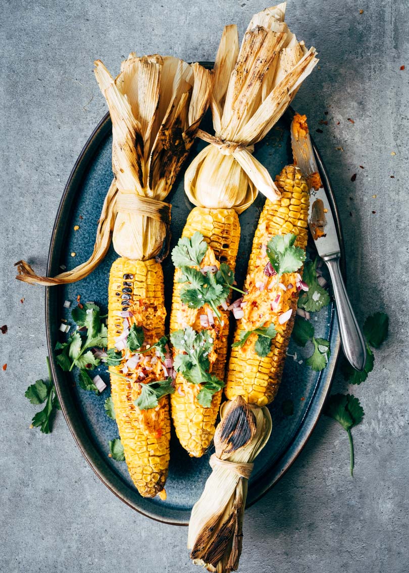 Maiskolf van de bbq