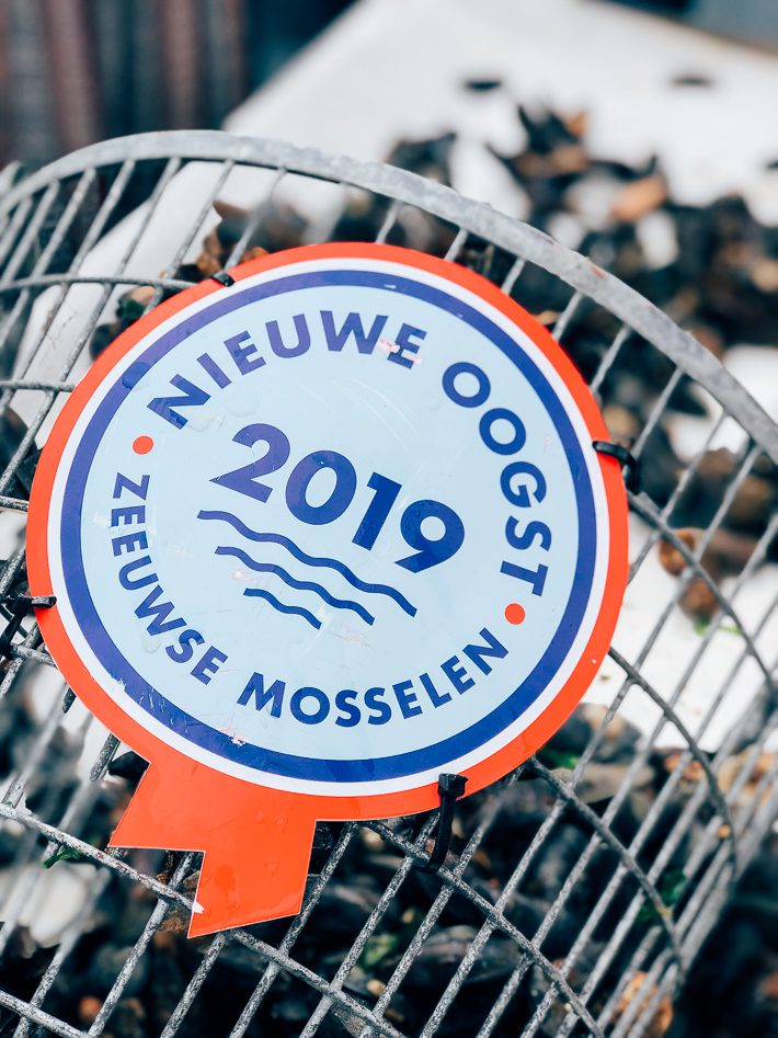 eerste oogst mosselen