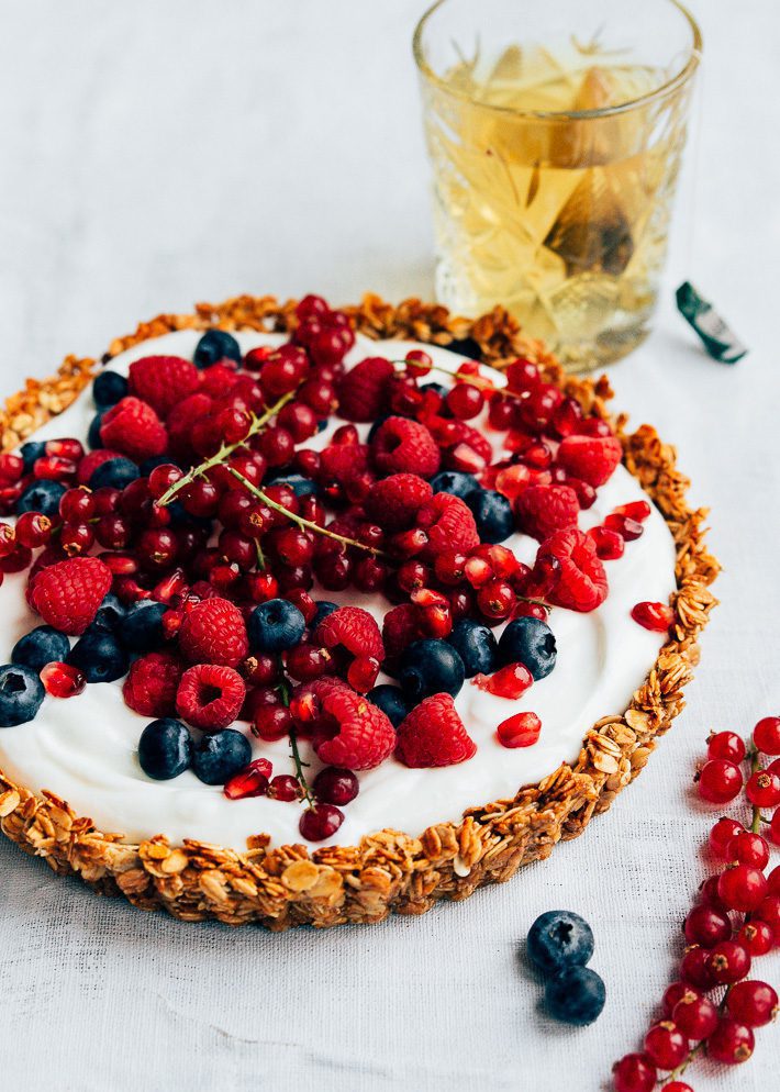 taart met rood fruit