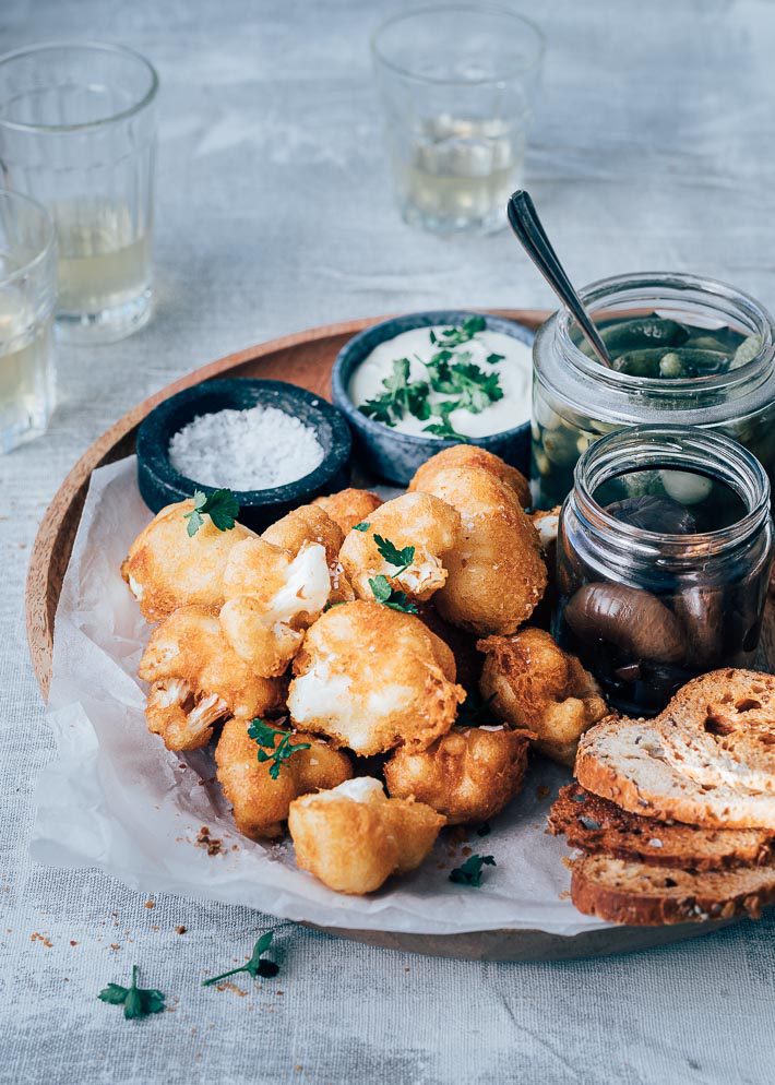 Gefrituurde bloemkoolroosjes