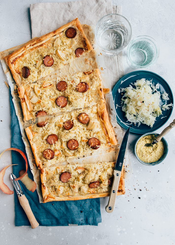 Recept Plaattaart met zuurkool