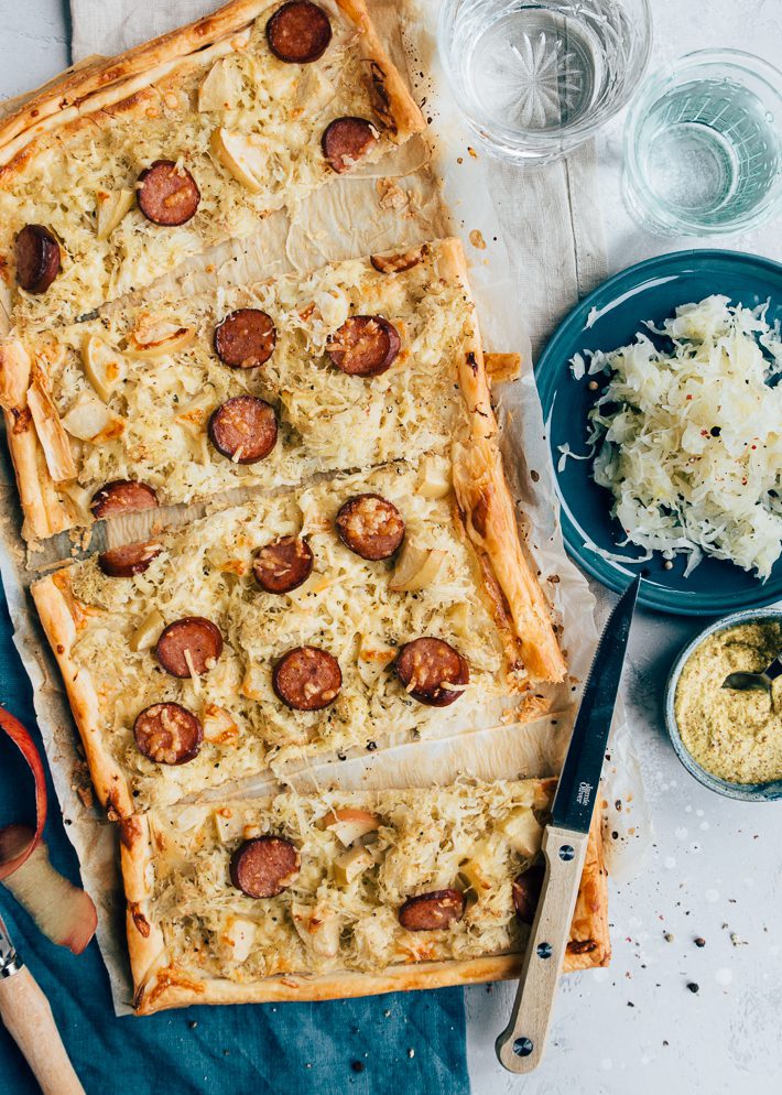 Recept Plaattaart met zuurkool