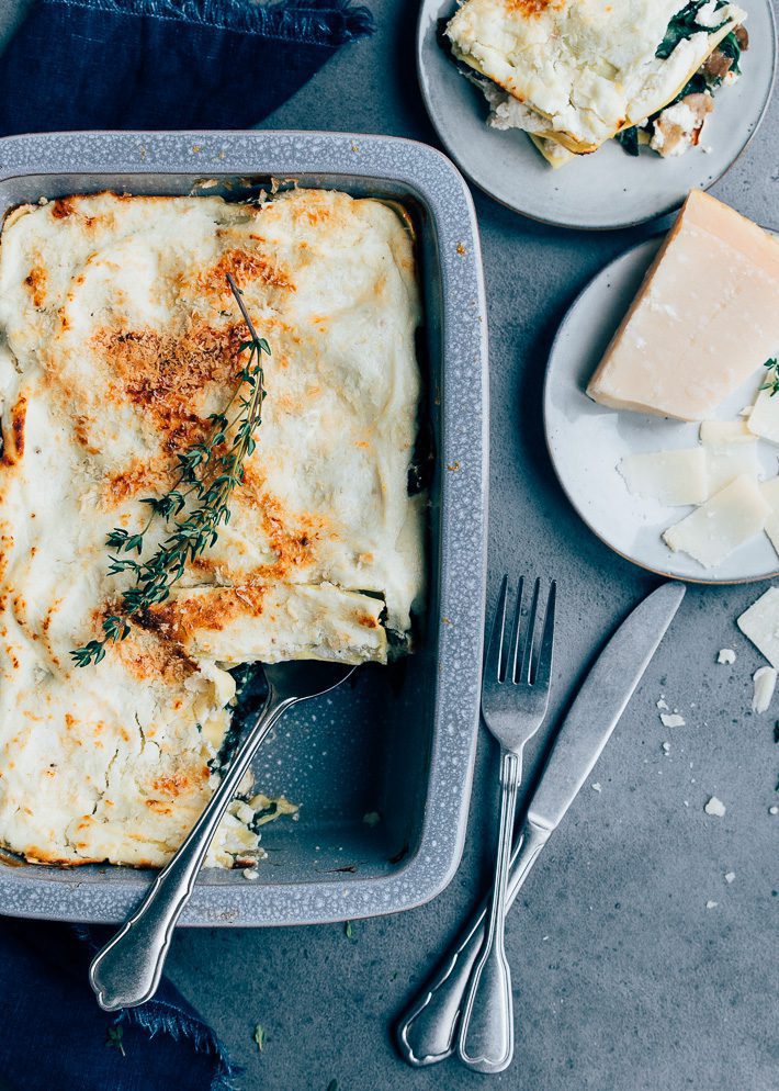 paddenstoelen lasagne