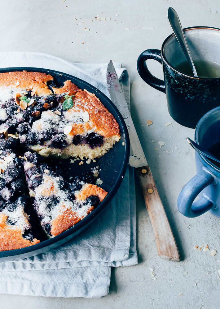 blauwe bessen kwarkcake