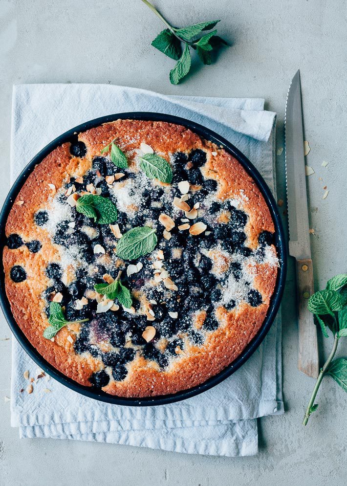 blauwe bessen kwarkcake