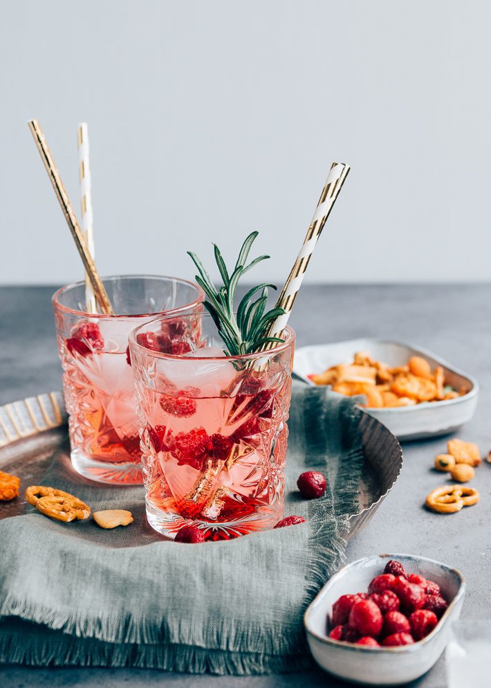 gin tonic met frambozen