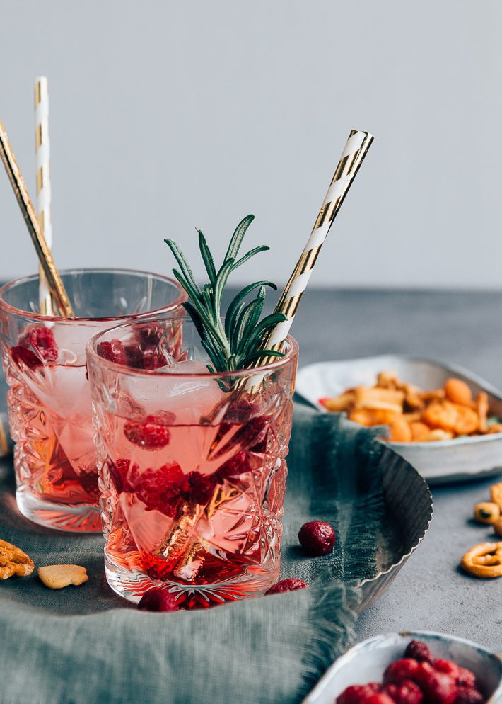 gin tonic met frambozen