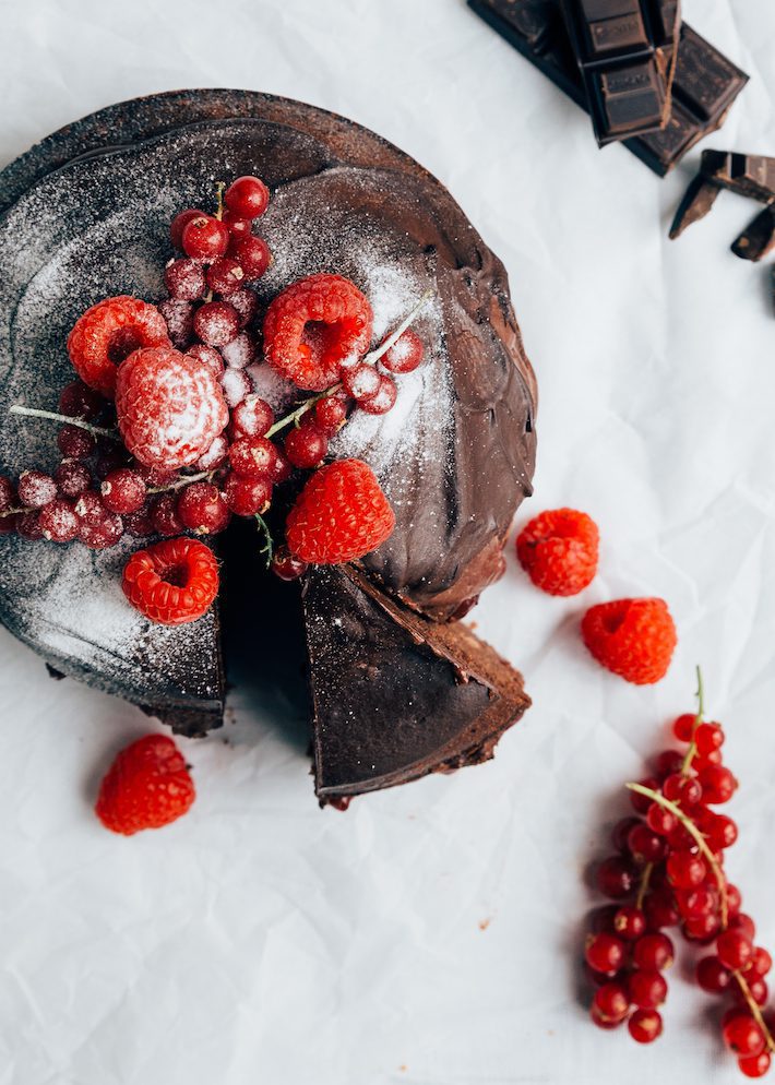 Chocoladetaart met ganache