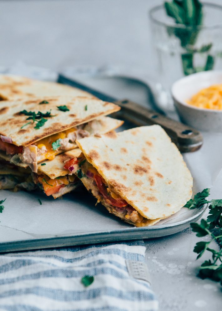 Quesadilla tuna melt recept