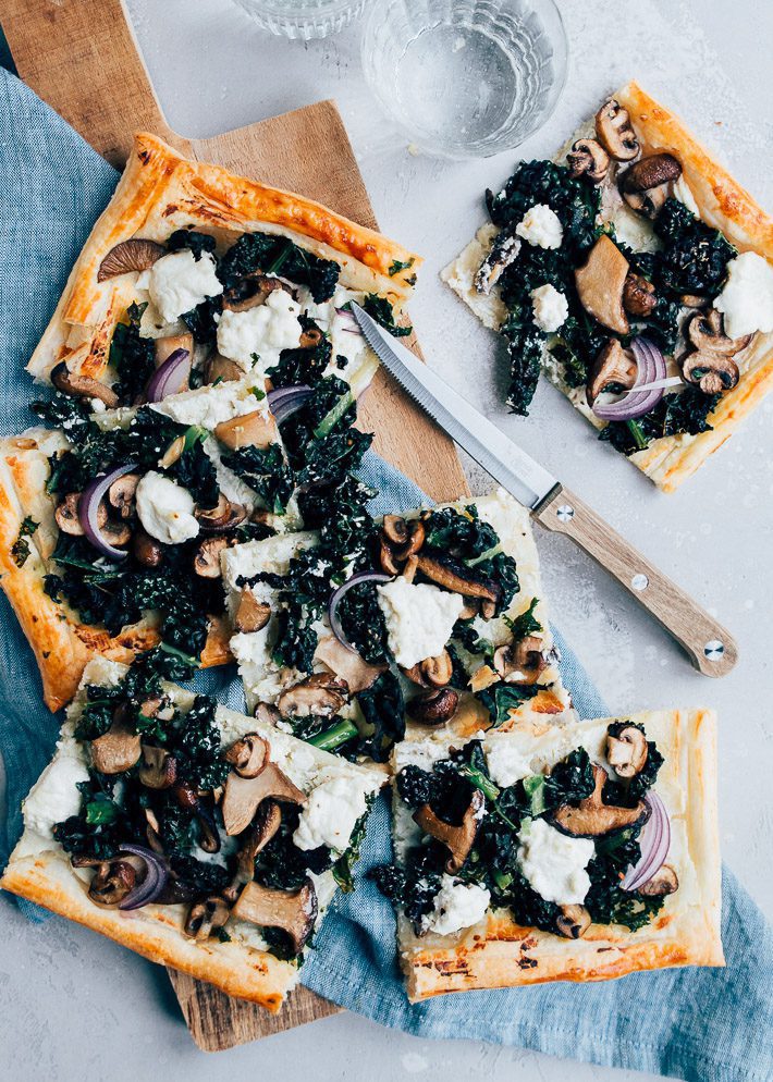 plaattaart met boerenkool