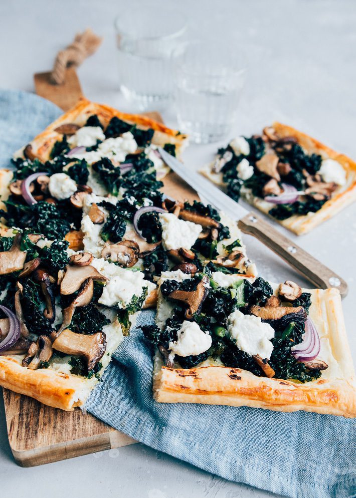 plaattaart met boerenkool