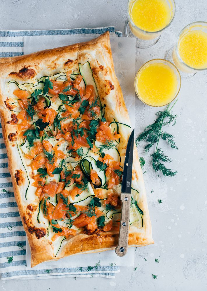 Recept plaattaart met zalm