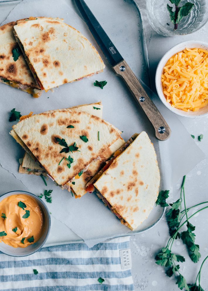 Quesadilla tuna melt