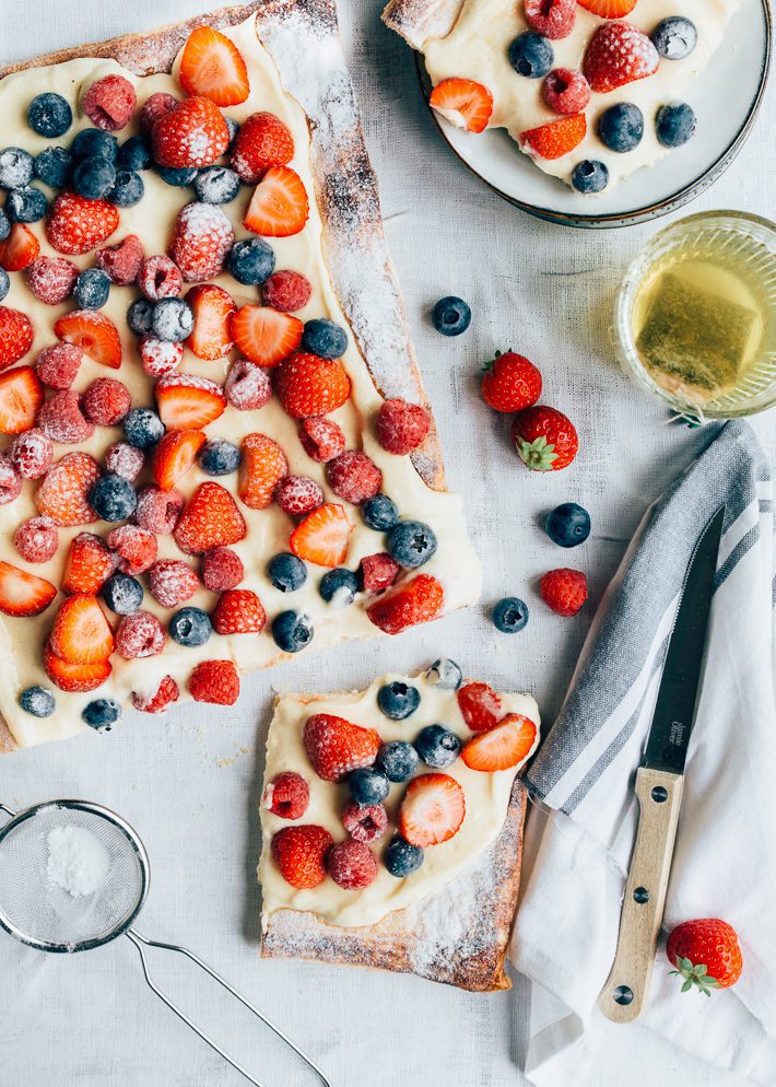 Recept plaattaart rood fruit