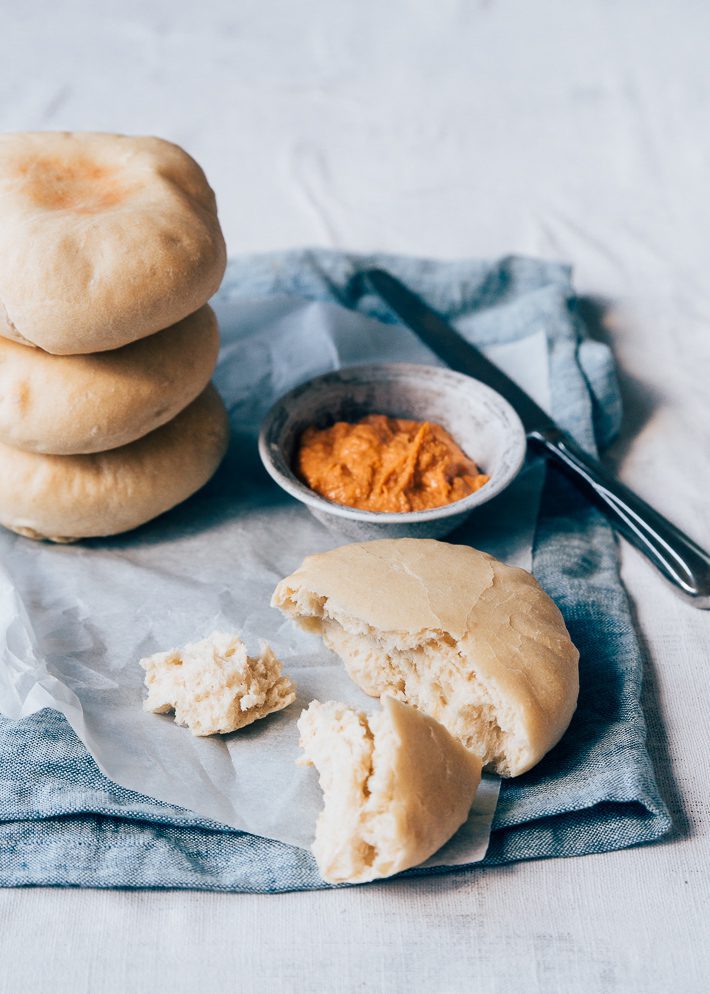 zelfgemaakte pitabroodjes