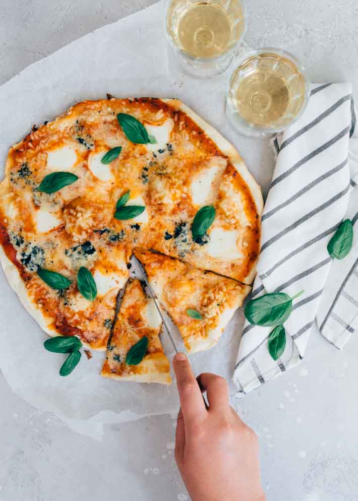 Welke kaas op pizza quattro formaggi