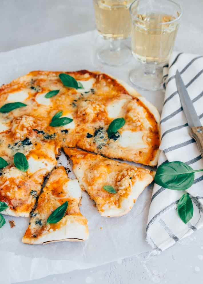 Recept pizza quattro formaggi