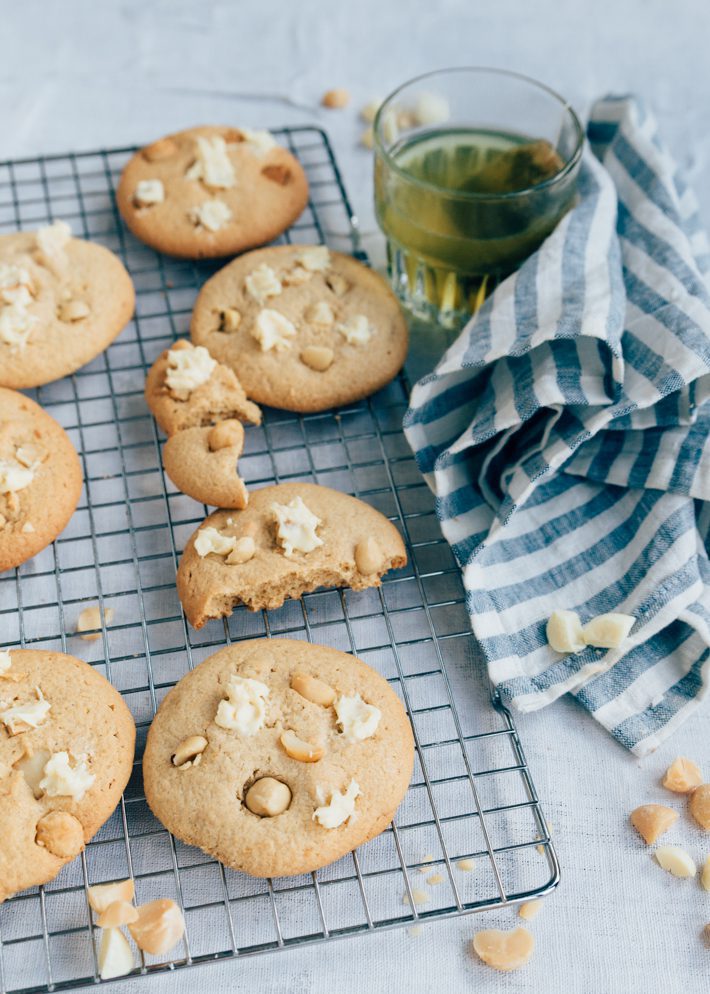 White chocolate chip cookies recept