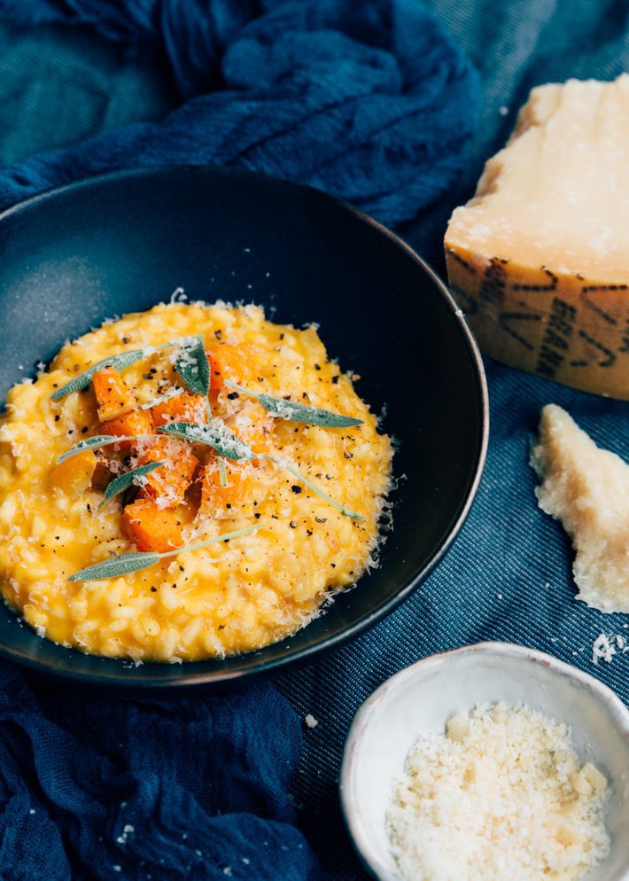 Risotto met pompoen maken