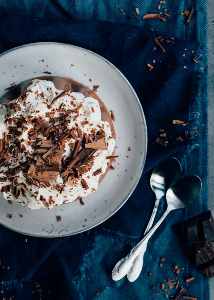 Recept chocoladepudding met room