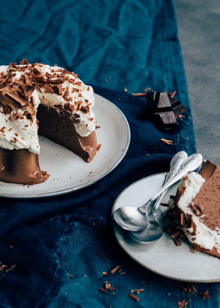 Kerstdessert chocoladepudding