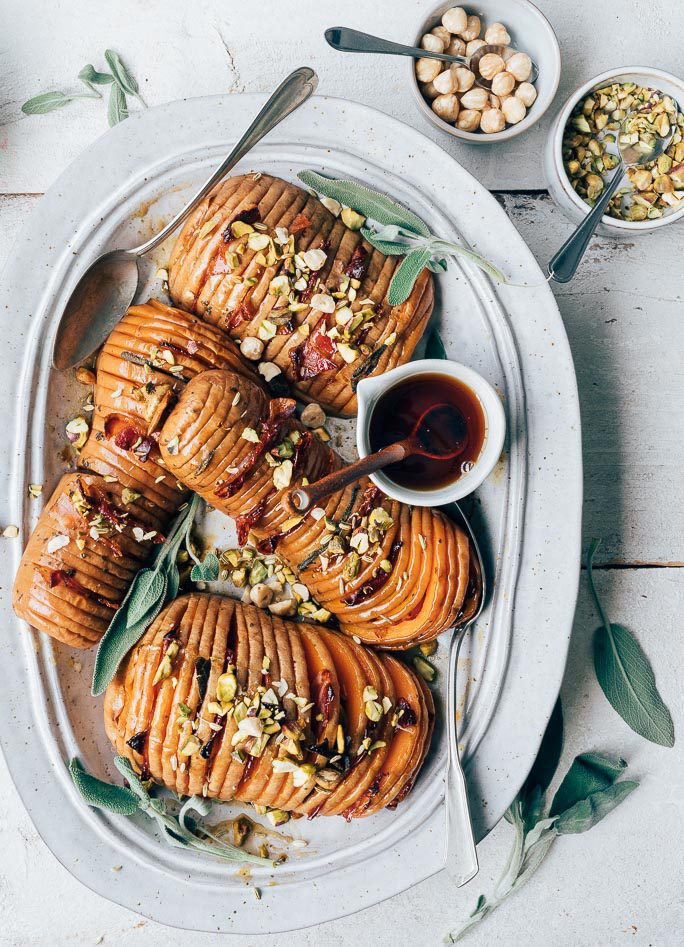 Pompoen hasselback - kerst bijgerechten