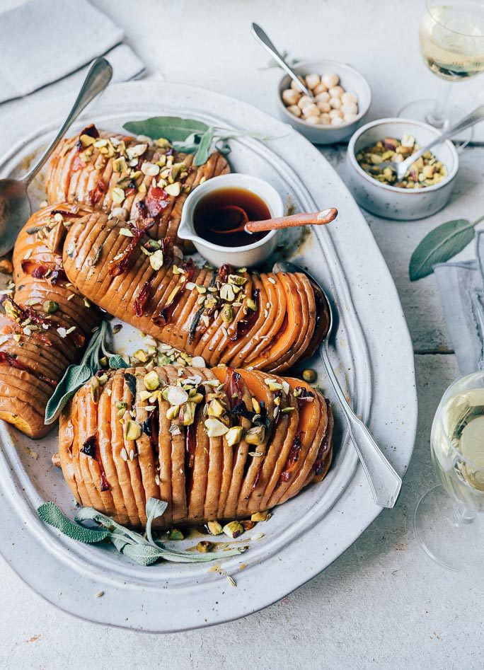 Pompoen hasselback