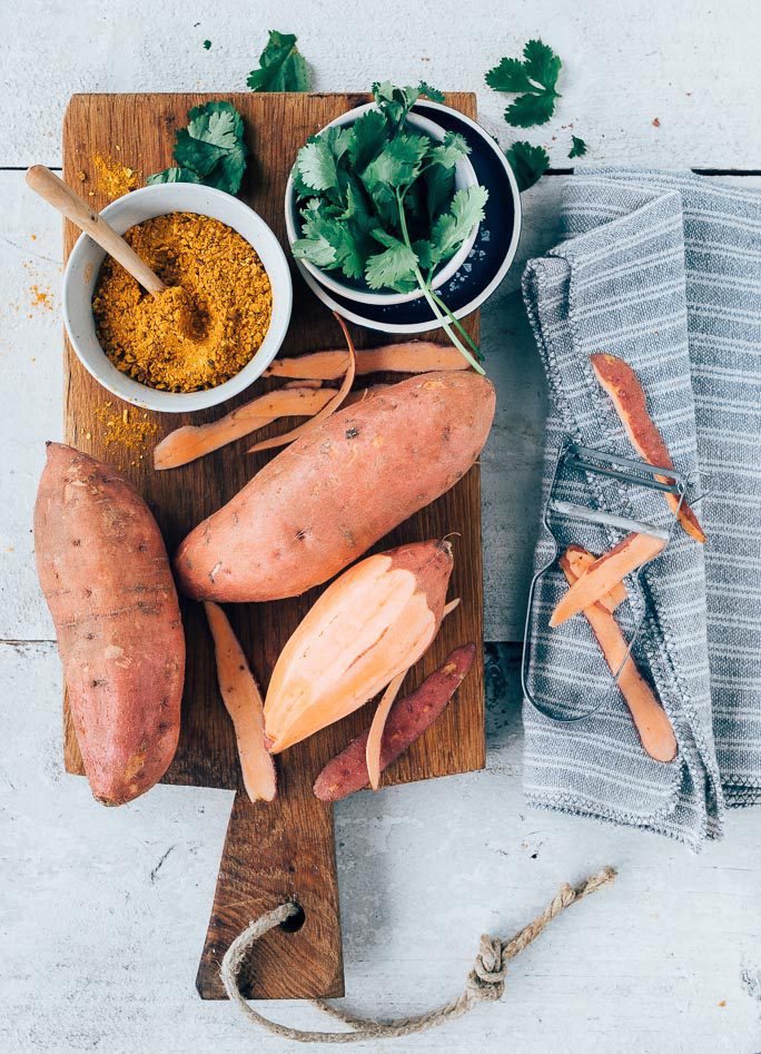 ingrediënten zoete aardappel