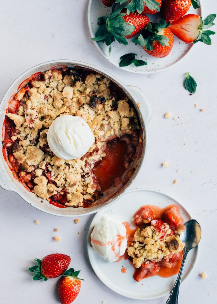 Recept aardbeien crumble