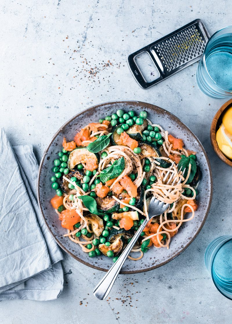 pasta met zalm