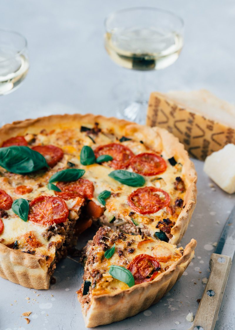 Hartige taart met gehakt