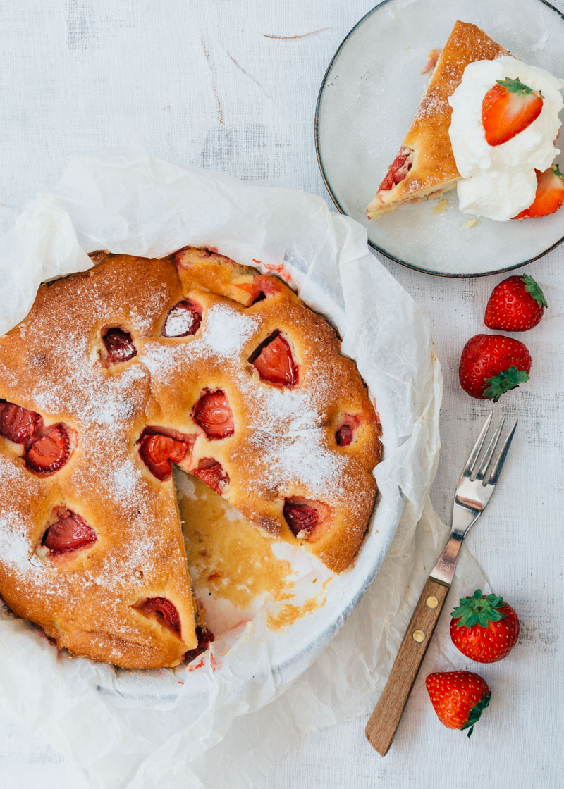 Aardbeiencake maken