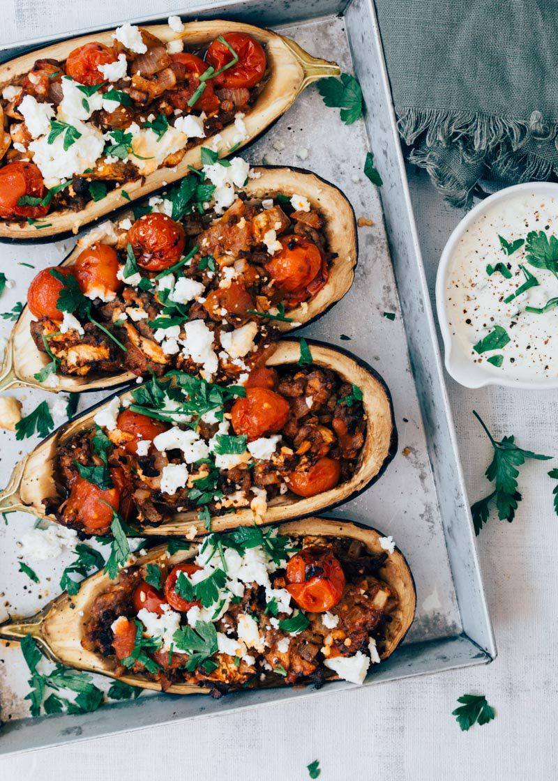 gevulde aubergine