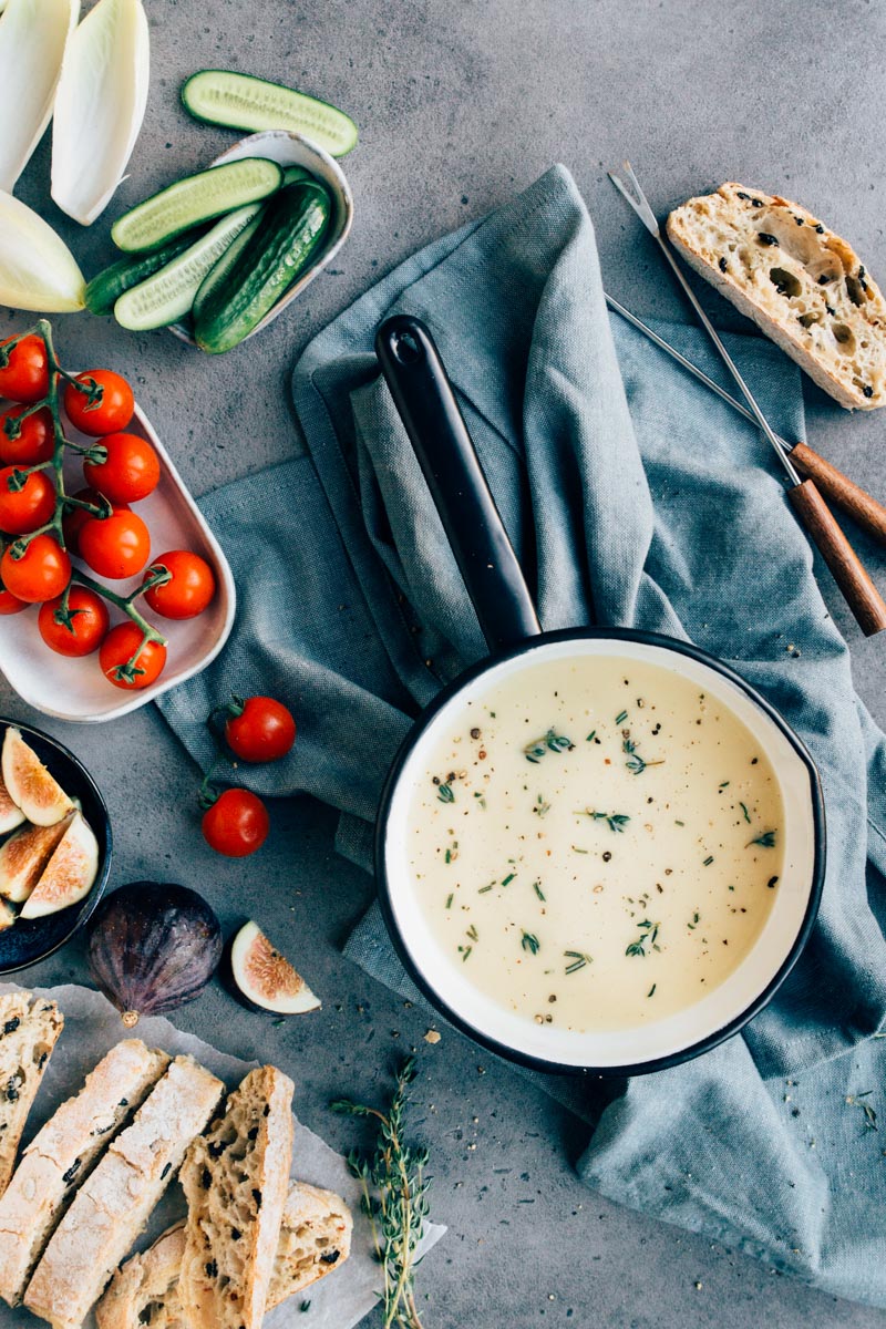 Italiaanse kaasfondue