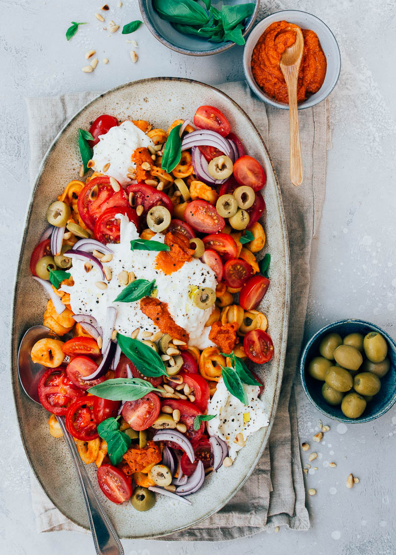 tortellini met pesto