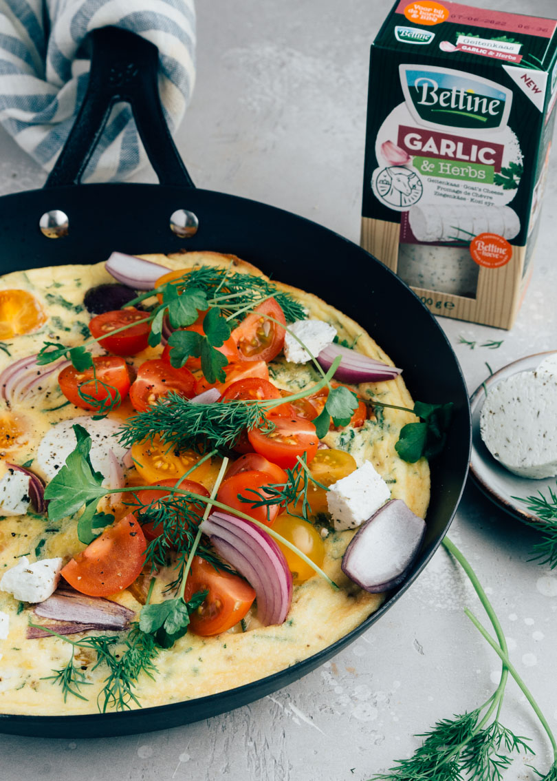Frittata met geitenkaas