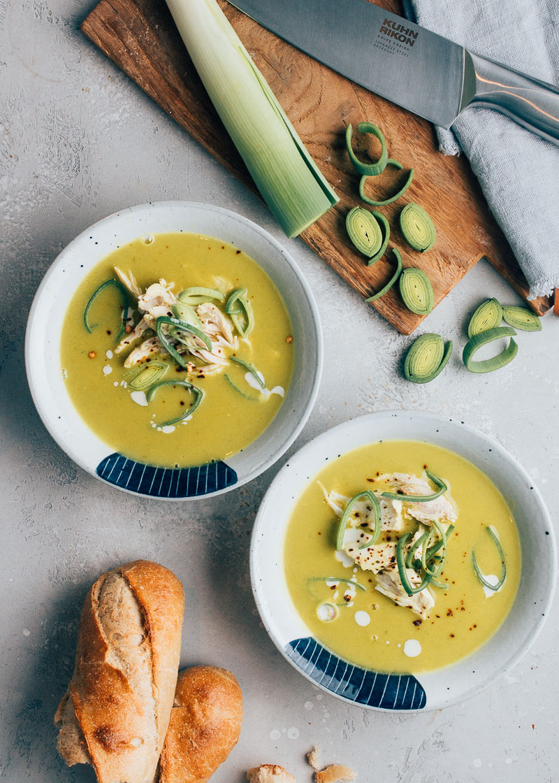 kerriesoep met prei