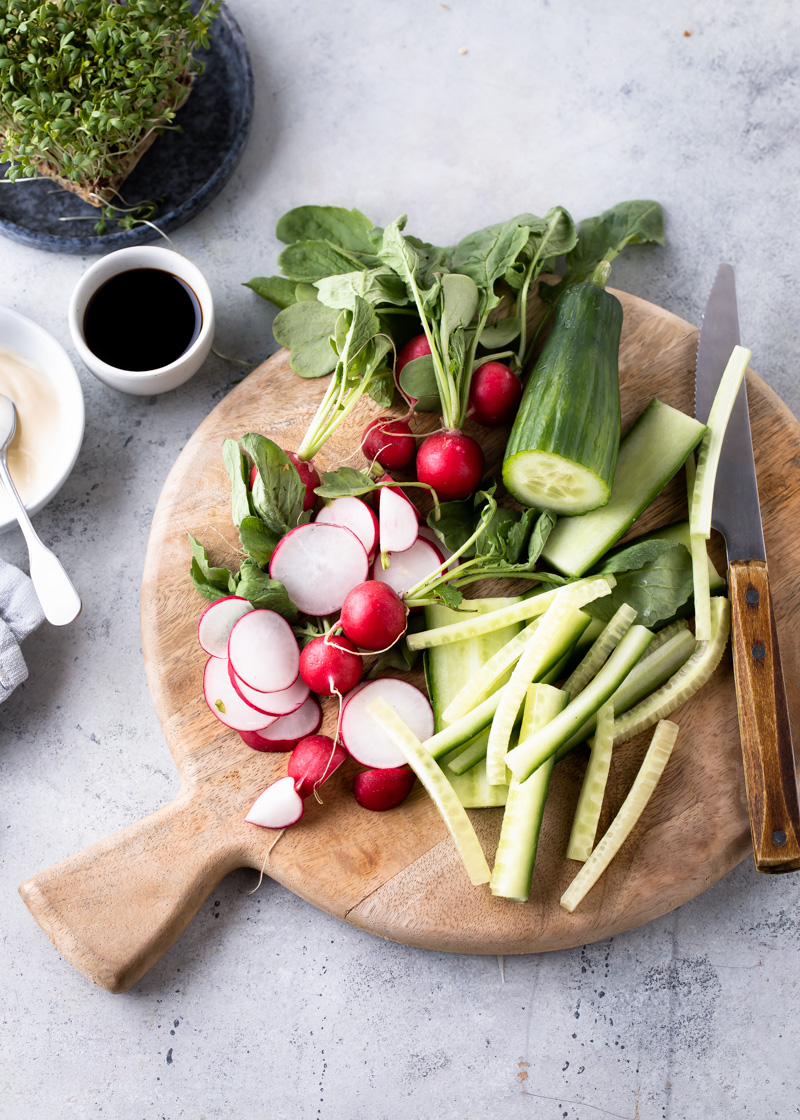 Ingrediënt: Radijs en komkommer