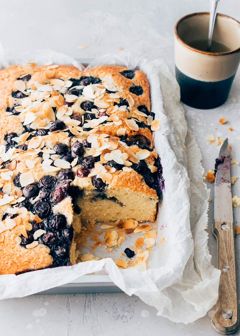 blauwe bessen cake