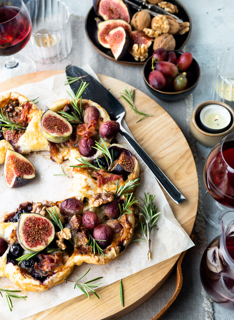 Kerstkrans van bladerdeeg