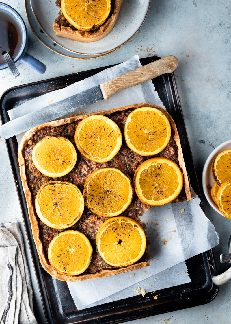 Strooptaart met sinaasappel