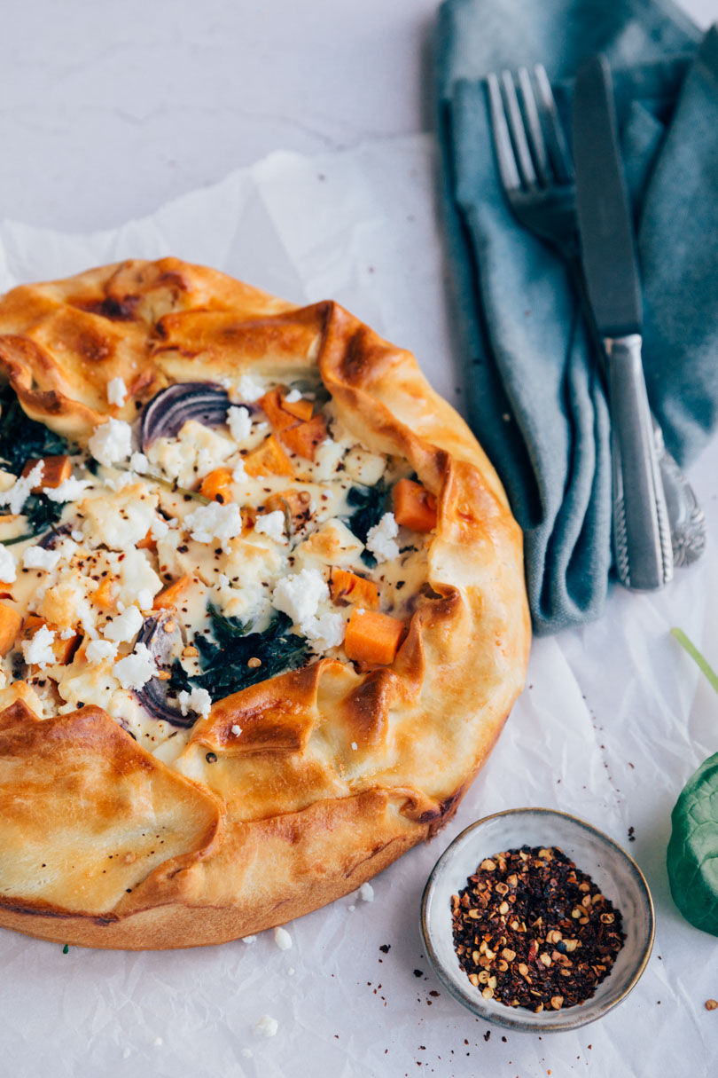 Zoete aardappel quiche