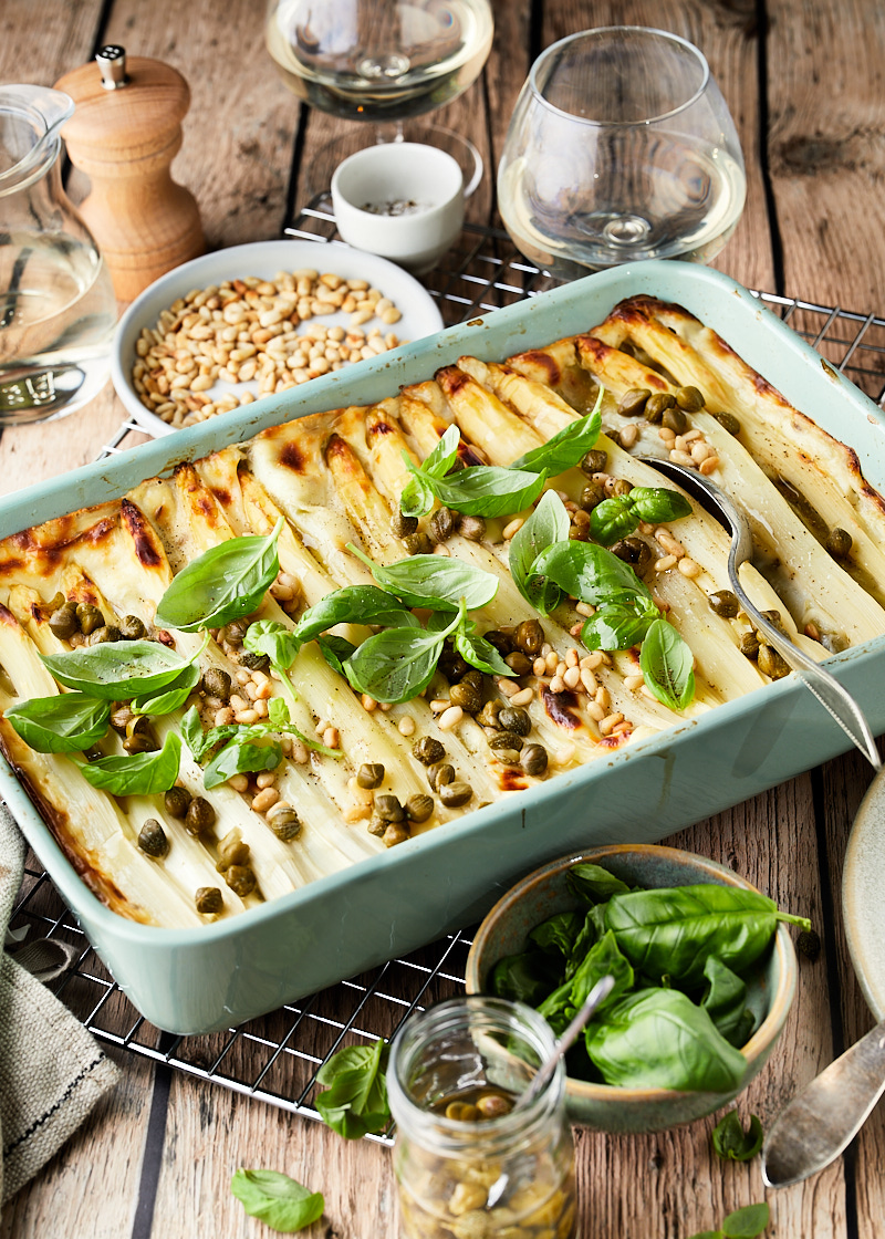 witte asperge lasagne