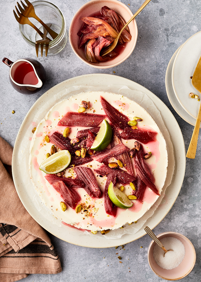 Rabarber cheesecake