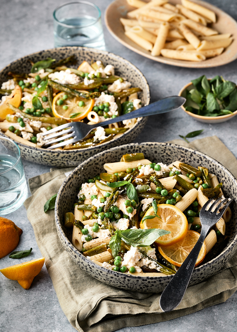 Pasta groene asperges